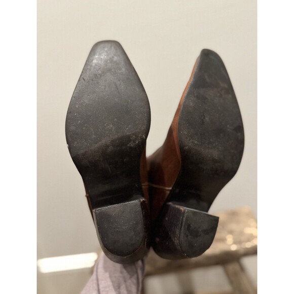 Steve Madden Brown Soft Saddle Leather Slouch Cowboy Boots Y2K Vintage Women’s 8 - Picture 8 of 15